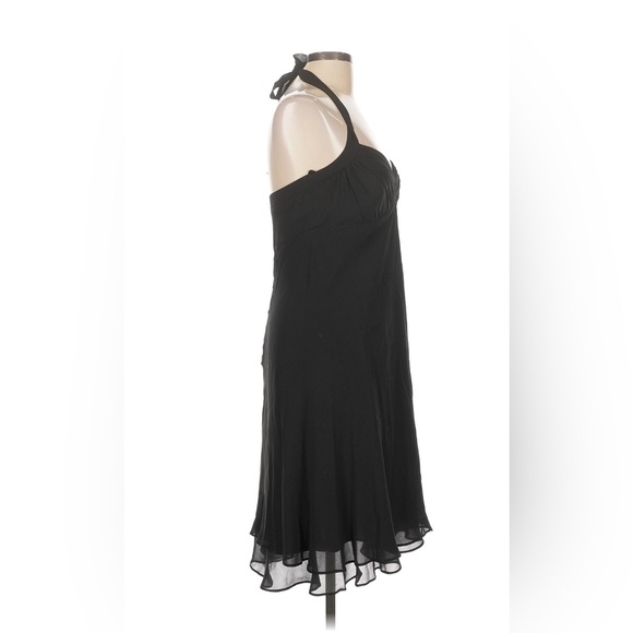 White House Black Market Elegant Black Halter Dress - Picture 3 of 4